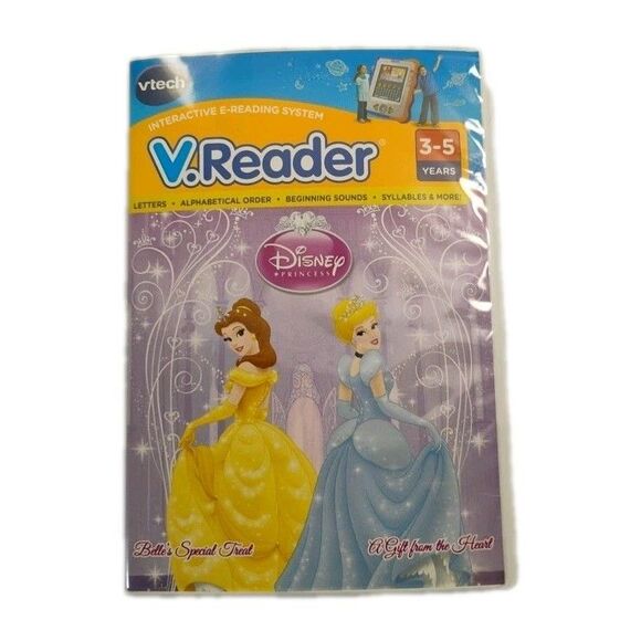 Vtech V.Reader Disney Princess A Gift from the Heart and Belle's Special Treat - Picture 2 of 16